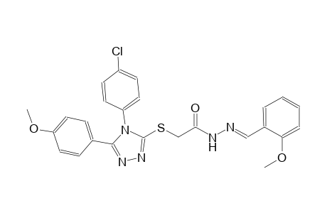 2-{[4-(4-chlorophenyl)-5-(4-methoxyphenyl)-4H-1,2,4-triazol-3-yl]sulfanyl}-N'-[(E)-(2-methoxyphenyl)methylidene]acetohydrazide