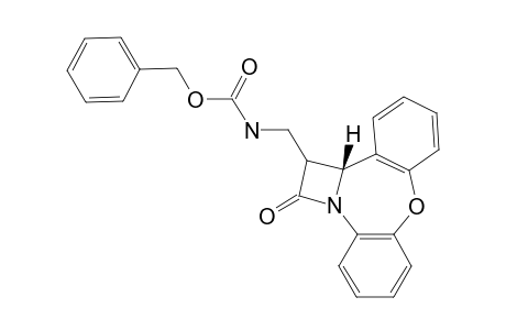 (+-)-trans-2-Benzyloxycarbonyliminomethyl-azeto[1,2d]dibenzo[b,f]oxazepin-1-one