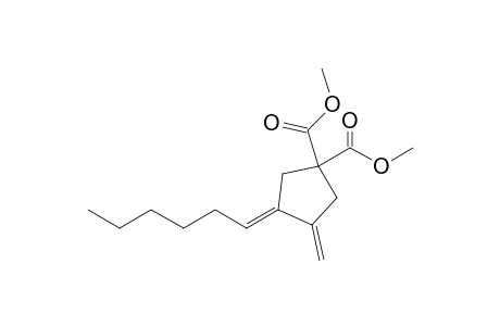 (E)-Dimethyl 3-(hexylidene)-4-methylenecyclopentane-1,1-dicarboxylate