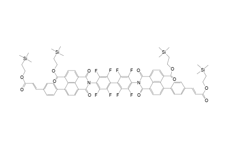 1,4'-Bis[5-(2'-trimethylsilylethoxycarbonyl)-6-(4'-(2"-trimethylsilylethoxycarbonylethenyl)phenyl)-2H,9H-naphtho[1,8a,8:c,d]pyridine-2,9-dione]perfluorobiphenyl
