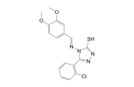 5-(2-chlorophenyl)-4-{[(E)-(3,4-dimethoxyphenyl)methylidene]amino}-4H-1,2,4-triazol-3-yl hydrosulfide