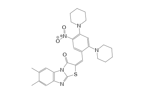 (2E)-6,7-dimethyl-2-[5-nitro-2,4-di(1-piperidinyl)benzylidene][1,3]thiazolo[3,2-a]benzimidazol-3(2H)-one