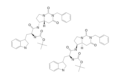 (R,R)/(S,S)-2-BENZYL-5-[N-(TERT.-BUTOXYCARBONYL)-L-TRYPTOPHYL]-AMINO-1,3-DIOXO-PERHYDROPYRROLO-[1,2-C]-PYRIMIDINE