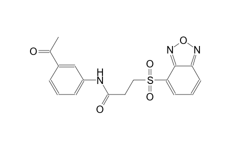 propanamide, N-(3-acetylphenyl)-3-(2,1,3-benzoxadiazol-4-ylsulfonyl)-