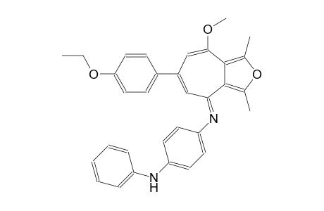 N~1~-[(4E)-6-(4-ethoxyphenyl)-8-methoxy-1,3-dimethyl-4H-cyclohepta[c]furan-4-ylidene]-N~4~-phenyl-1,4-benzenediamine