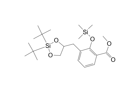 2,2-Di(t-butyl)-4-[(3'-methoxycarbonyl-2'-trimethylsilyloxyphenyl)methyl]-2-sila-1,3-dioxacyclopentane