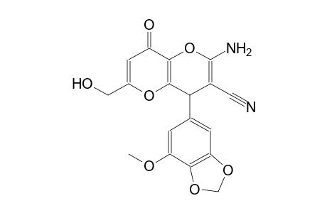 pyrano[3,2-b]pyran-3-carbonitrile, 2-amino-4,8-dihydro-6-(hydroxymethyl)-4-(7-methoxy-1,3-benzodioxol-5-yl)-8-oxo-