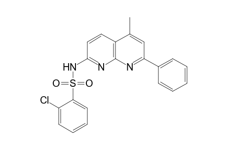 Benzenesulfonamide, 2-chloro-N-(5-methyl-7-phenyl-1,8-naphthyridin-2-yl)-