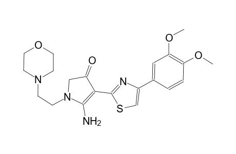 3H-pyrrol-3-one, 5-amino-4-[4-(3,4-dimethoxyphenyl)-2-thiazolyl]-1,2-dihydro-1-[2-(4-morpholinyl)ethyl]-