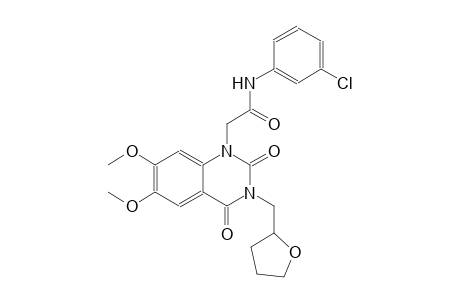 N-(3-chlorophenyl)-2-(6,7-dimethoxy-2,4-dioxo-3-(tetrahydro-2-furanylmethyl)-3,4-dihydro-1(2H)-quinazolinyl)acetamide