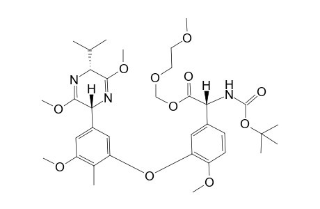 3-[[2-Methyl-3-methoxy-5-[5-isopropyl-3,6-dimethoxy-2-pyrazinyl]phenyl]oxy]-N-(tert-butoxycarbonyl)-(R)-4-methoxyphenylglycine (Methoxyethoxy)methyl Ester