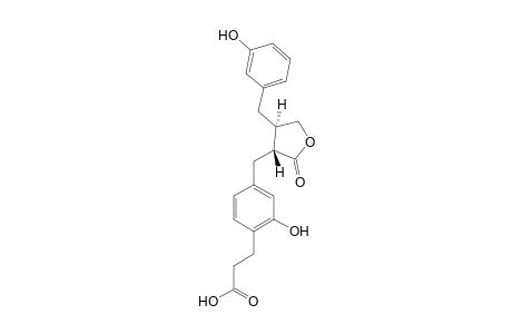 (+-)-trans-2-[3-Hydroxy-4-(2-carboxyethyl)benzyl]-3-(3'-hydroxybenzyl)butyrolactone