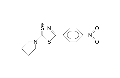 3-(4-Nitro-phenyl)-5-(1-pyrrolidinyl)-1,4,2-dithiazolium cation