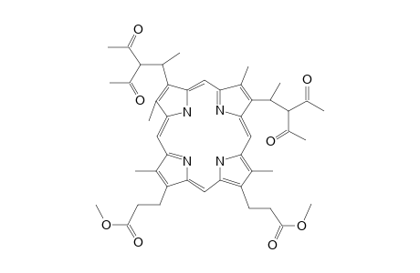 Dimethyl 2,7,12,18-tetramethyl-3,8-di(2,2-diacethyl-1-methylethyl)-21H,23H-porphine-13,17-dipropionate