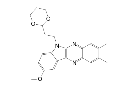 6H-indolo[2,3-b]quinoxaline, 6-[2-(1,3-dioxan-2-yl)ethyl]-9-methoxy-2,3-dimethyl-