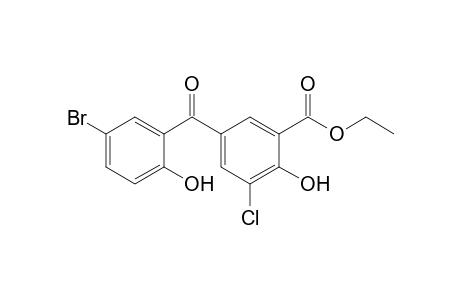 Ethyl 3-chloro-2-hydroxy-5-(2'-hydroxy-5'-bromobenzoyl)-benzoate