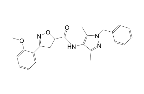 N-(1-benzyl-3,5-dimethyl-1H-pyrazol-4-yl)-3-(2-methoxyphenyl)-4,5-dihydro-5-isoxazolecarboxamide