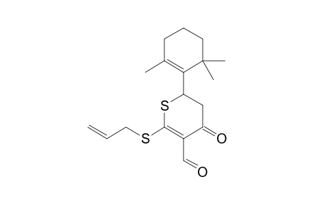 2-(allylthio)-4-keto-6-(2,6,6-trimethyl-1-cyclohexenyl)-5,6-dihydrothiopyran-3-carbaldehyde