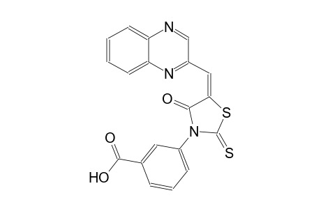 benzoic acid, 3-[(5E)-4-oxo-5-(2-quinoxalinylmethylene)-2-thioxothiazolidinyl]-