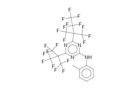 2-[2,2,3,3,3-Pentafluoro-1,1-bis(trifluoromethyl)propyl]-4-(o-toluidino)-6-[2,2,2-trifluoro-1,1-bis(trifluoromethyl)ethyl]-1,3,5-triazine