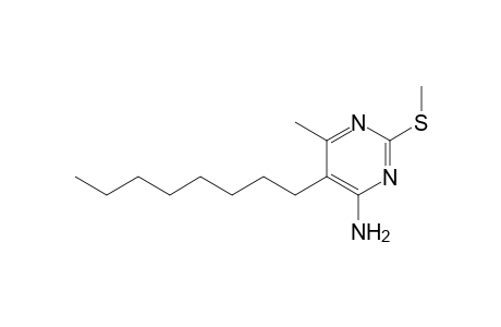 4-Pyrimidinamine, 6-methyl-2-(methylthio)-5-octyl-