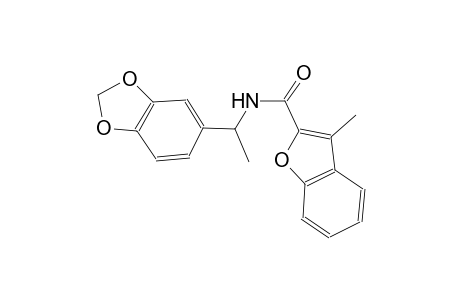 N-[1-(1,3-benzodioxol-5-yl)ethyl]-3-methyl-1-benzofuran-2-carboxamide