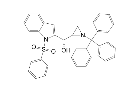 (2S,.alpha.(.xi.))-.alpha.-[1-(Phenylsulfonyl)-2-indolyl]-1-triphenylmethyl-2-aziridinemethol