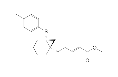 (E)-2-methyl-5-[(1S,6R)-6-(p-tolylthio)norcaran-1-yl]pent-2-enoic acid methyl ester