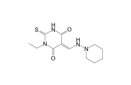 4,6(1H,5H)-pyrimidinedione, 1-ethyldihydro-5-[(1-piperidinylamino)methylene]-2-thioxo-, (5E)-