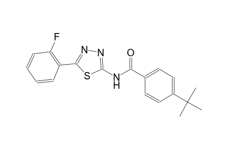 4-tert-butyl-N-[5-(2-fluorophenyl)-1,3,4-thiadiazol-2-yl]benzamide