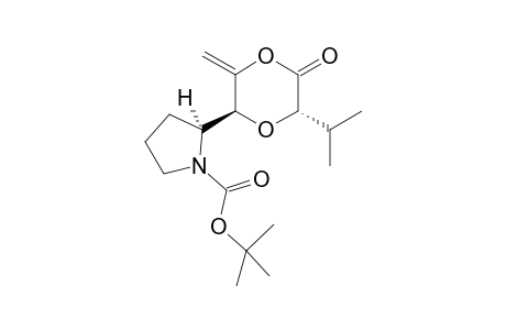 (3S,5S,2'S)-5-(N-(tert-Butoxycarbonyl)pyrrolidin-2'-yl)-3-isopropyl-6-methylene-4-oxatetrahydro-2-pyranone