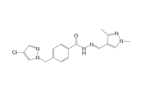 4-[(4-chloro-1H-pyrazol-1-yl)methyl]-N'-[(E)-(1,3-dimethyl-1H-pyrazol-4-yl)methylidene]benzohydrazide