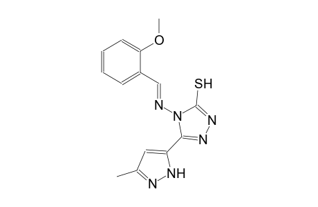 4-{[(E)-(2-methoxyphenyl)methylidene]amino}-5-(3-methyl-1H-pyrazol-5-yl)-4H-1,2,4-triazole-3-thiol