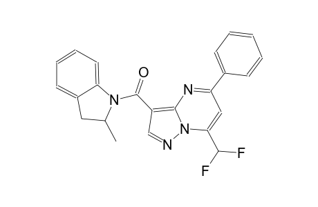 7-(difluoromethyl)-3-[(2-methyl-2,3-dihydro-1H-indol-1-yl)carbonyl]-5-phenylpyrazolo[1,5-a]pyrimidine