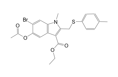 5-Acetoxy-6-bromo-1-methyl-2-[(p-tolylthio)methyl]indole-3-carboxylic acid ethyl ester