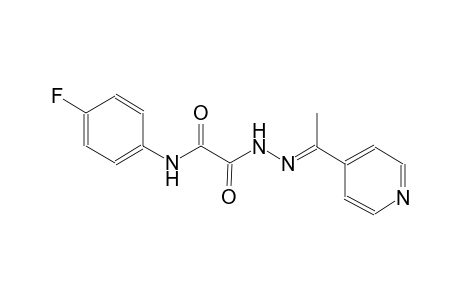 N-(4-fluorophenyl)-2-oxo-2-{(2E)-2-[1-(4-pyridinyl)ethylidene]hydrazino}acetamide