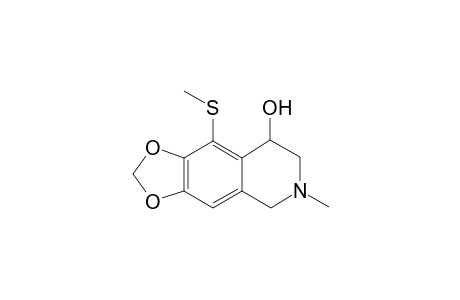 5,6,7,8-Tetrahydro-6-methyl-1-(methylthio)-1,3-dioxolo[4,5-g]isoquinolin-8-ol