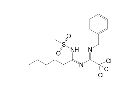 N'-1-[(Benzylimino)-2,2,2-trichloroethyl]-N-(methylsulfonyl)hexanimidamide