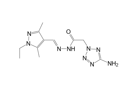 2-(5-amino-2H-tetraazol-2-yl)-N'-[(E)-(1-ethyl-3,5-dimethyl-1H-pyrazol-4-yl)methylidene]acetohydrazide