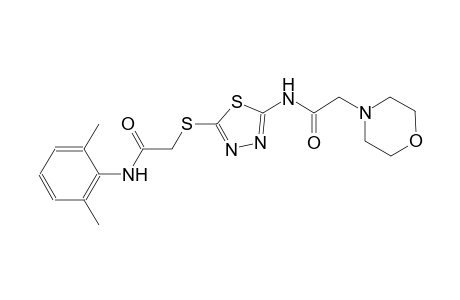 N-(5-{[2-(2,6-dimethylanilino)-2-oxoethyl]sulfanyl}-1,3,4-thiadiazol-2-yl)-2-(4-morpholinyl)acetamide