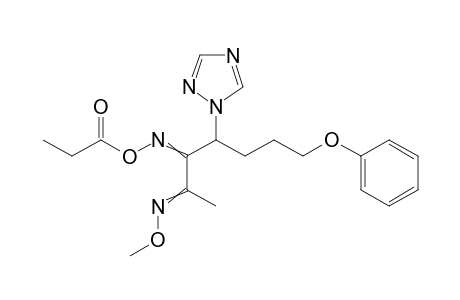 2,3-Heptanedione, 7-phenoxy-4-(1H-1,2,4-triazol-1-yl)-, 2-(O-methyloxime) 3-[O-(1-oxopropyl)oxime]