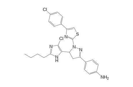 1-(4-(4'-chlorophenyl)-2-thiazolyl)-3-(4-aminophenyl)-5-(2-butyl-4-chloro-1H-imidazol-5yl)-2-pyrazoline