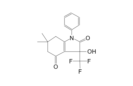 3-hydroxy-6,6-dimethyl-1-phenyl-3-(trifluoromethyl)-3,5,6,7-tetrahydro-1H-indole-2,4-dione