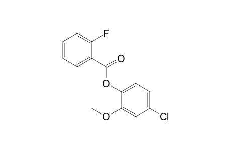 2-Fluorobenzoic acid, 2-methoxy-4-chlorophenyl ester