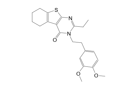 3-[2-(3,4-dimethoxyphenyl)ethyl]-2-ethyl-5,6,7,8-tetrahydro[1]benzothieno[2,3-d]pyrimidin-4(3H)-one