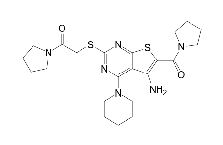 2-(5-azanyl-4-piperidin-1-yl-6-pyrrolidin-1-ylcarbonyl-thieno[2,3-d]pyrimidin-2-yl)sulfanyl-1-pyrrolidin-1-yl-ethanone