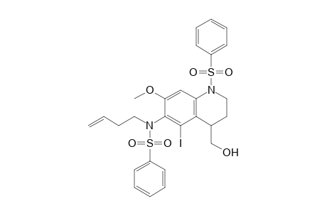 N-(1-besyl-5-iodo-7-methoxy-4-methylol-3,4-dihydro-2H-quinolin-6-yl)-N-but-3-enyl-benzenesulfonamide