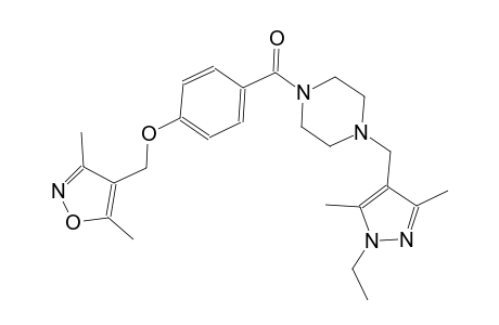 piperazine, 1-[4-[(3,5-dimethyl-4-isoxazolyl)methoxy]benzoyl]-4-[(1-ethyl-3,5-dimethyl-1H-pyrazol-4-yl)methyl]-