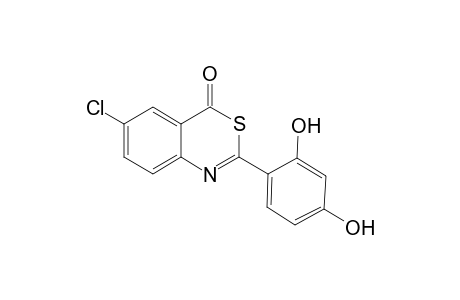 6-Chloro-2-(2,4-dihydroxyphenyl)-4H-3,1-benzothiazin-4-one