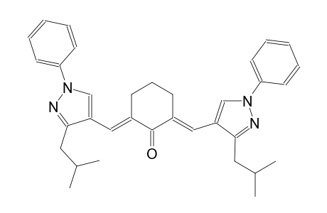 (2E,6E)-2,6-bis[(3-isobutyl-1-phenyl-1H-pyrazol-4-yl)methylene]cyclohexanone